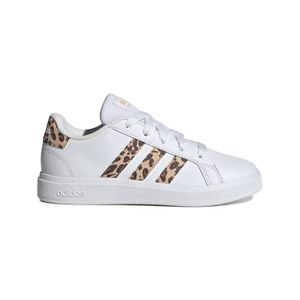 TENIS ADIDAS GRAND COURT 2.0 K FTWR WHITE/MAGIC BEIGE/MATTE GOLD NINOS - BLANCO