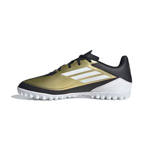 TENIS ADIDAS F50 CLUB TF MESSI GOLD MET/FTWR WHITE/CORE BLACK CABALLERO - NEGRO