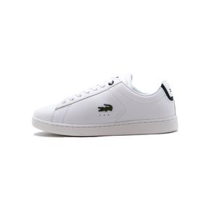 TENIS LACOSTE CARNABY WHITE/NAVY DAMA - BLANCO