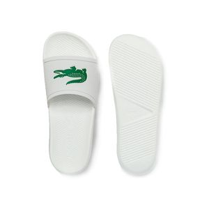 SANDALIA LACOSTE CROCO SLIDE WHITE/GREEN CABALLERO - BLANCO