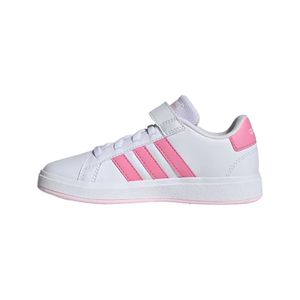 TENIS ADIDAS GRAND COURT 2.0 EL K FTWR WHITE/BLISS PINK/CLEAR PINK NIÑOS - BLANCO