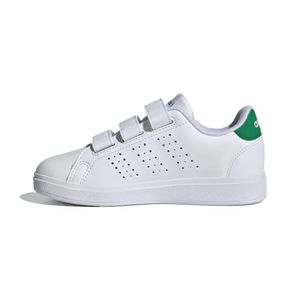 TENIS ADIDAS ADVANTAGE BASE 2.0 WHITE/WHITE/GREEN UNISEX  - BLANCO