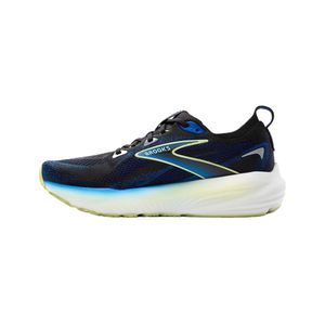 TENIS BROOKS GLYCERIN 22 BLACK/COBALT/NEO YELLOW CABALLERO - NEGRO