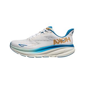 TENIS HOKA CLIFTON 9 COLOR NEGRO CABALLERO - BLANCO/AZUL