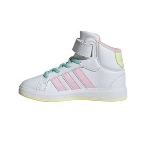 TENIS ADIDAS GRAND COURT MID K BCO-RSA-BCO NINOS - BLANCO