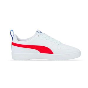 TENIS PUMA RICKIE PUMA WHITE-HIGH RISK RED-DAZZLING BLUE NEUTRAL - BLANCO