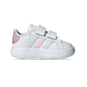 TENIS ADIDAS GRAND COURT 2.0 CLOUD WHITE/JADE/PINK NINOS INFANT - BLANCO