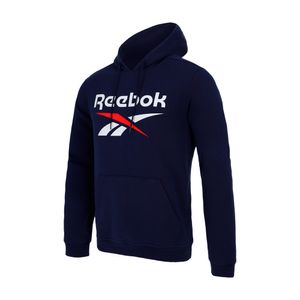 SUDADERA HOODIE REEBOK NEGRO CABALLERO - AZUL MARINO