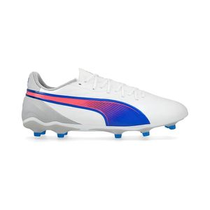 TENIS PUMA KING  PUMA WHITE-BLUEMAZING-FLAT LIGHT GRAY AZUL CABALLERO - AZUL